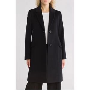 Fleurette Studio Notch lapel Collar $1100 Wool Blend Coat Women's Sz 8